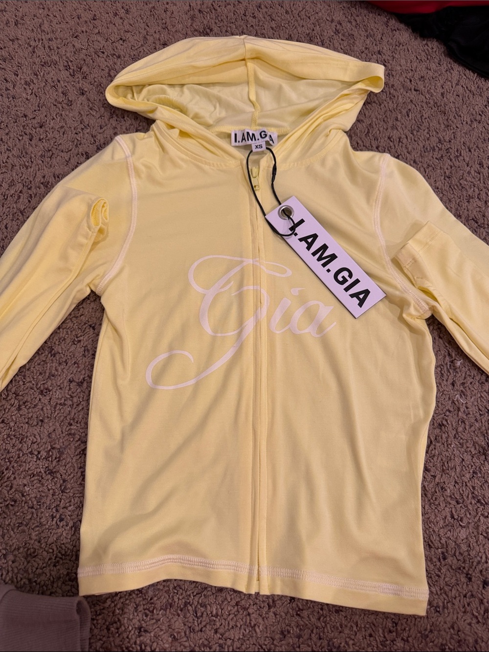 I.AM.GIA Kids Yellow 'Gia' Hooded Zip Jacket